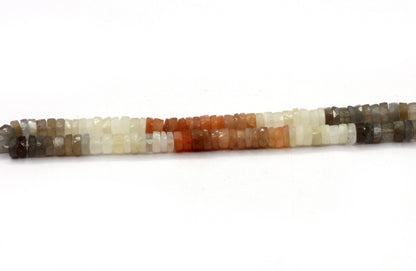 Moonstone, Multi Moonstone Faceted Heshi, Faceted Donut, Faceted Tyre
