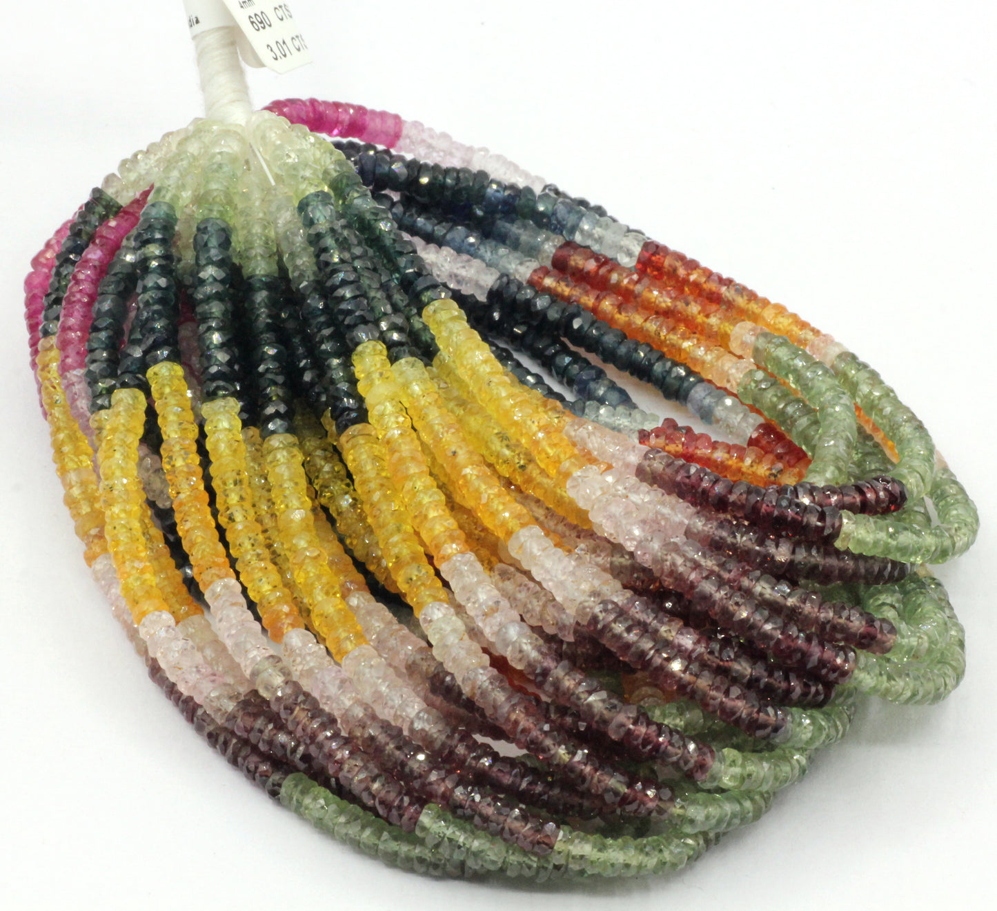 Sapphire, Multi Sapphire Faceted Heshi, Faceted Donut, Faceted Tyre