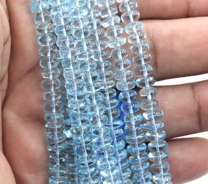 Topaz, Blue Topaz Smooth Bead