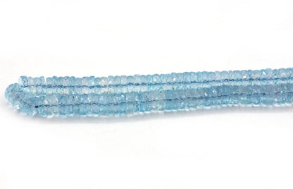 Topaz Blue Faceted Heshi, Faceted Donut, Faceted Tyre