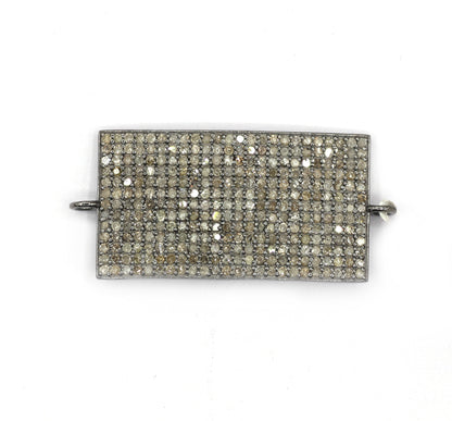 Rectangle Pave Diamond Pendant