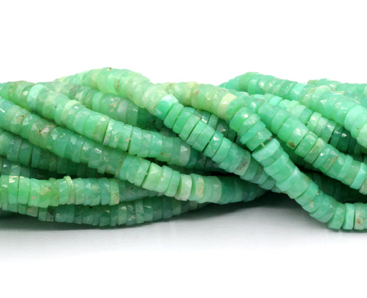 Chrysoprase Faceted Heshi, Faceted Donut, Faceted Tyre