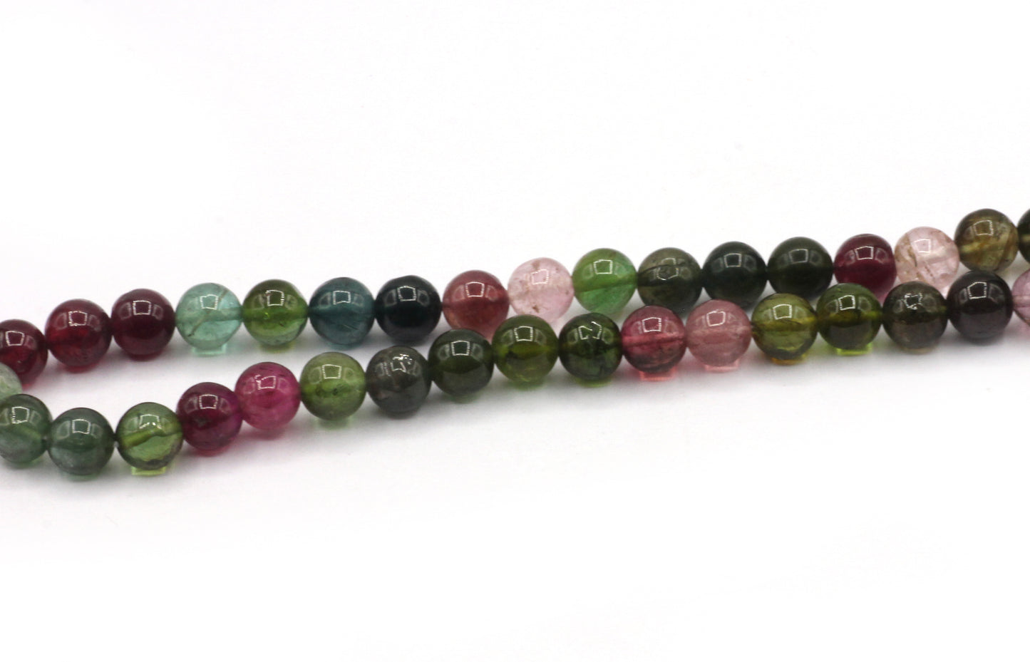 Tourmaline, Multi tourmaline round Smooth Bead