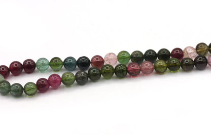 Tourmaline, Multi tourmaline round Smooth Bead
