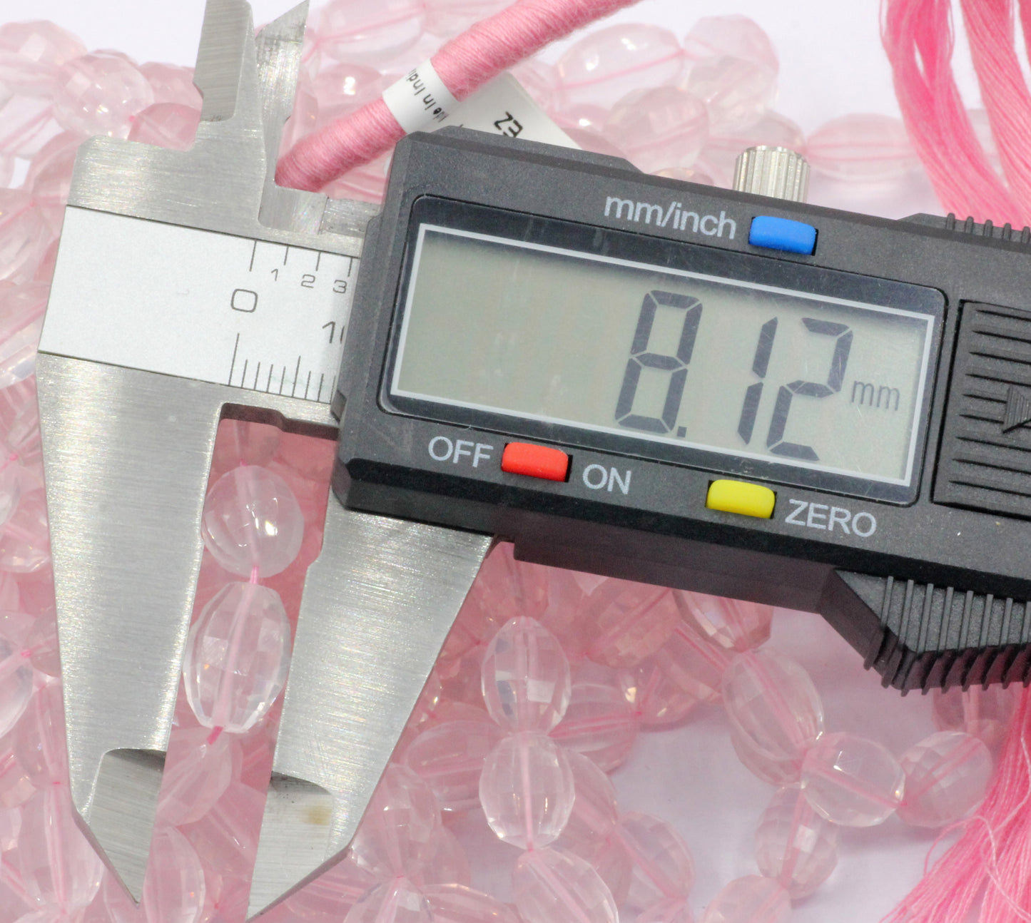 Quartz, Rose Quartz Faceted Beads,