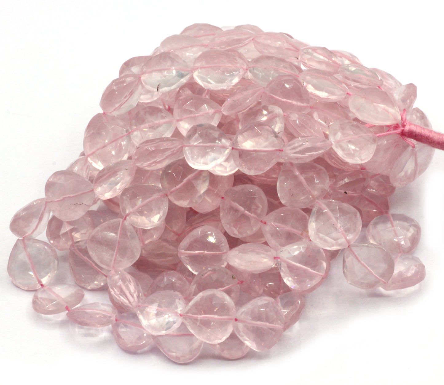 Quartz, Rose Quartz Faceted Beads,