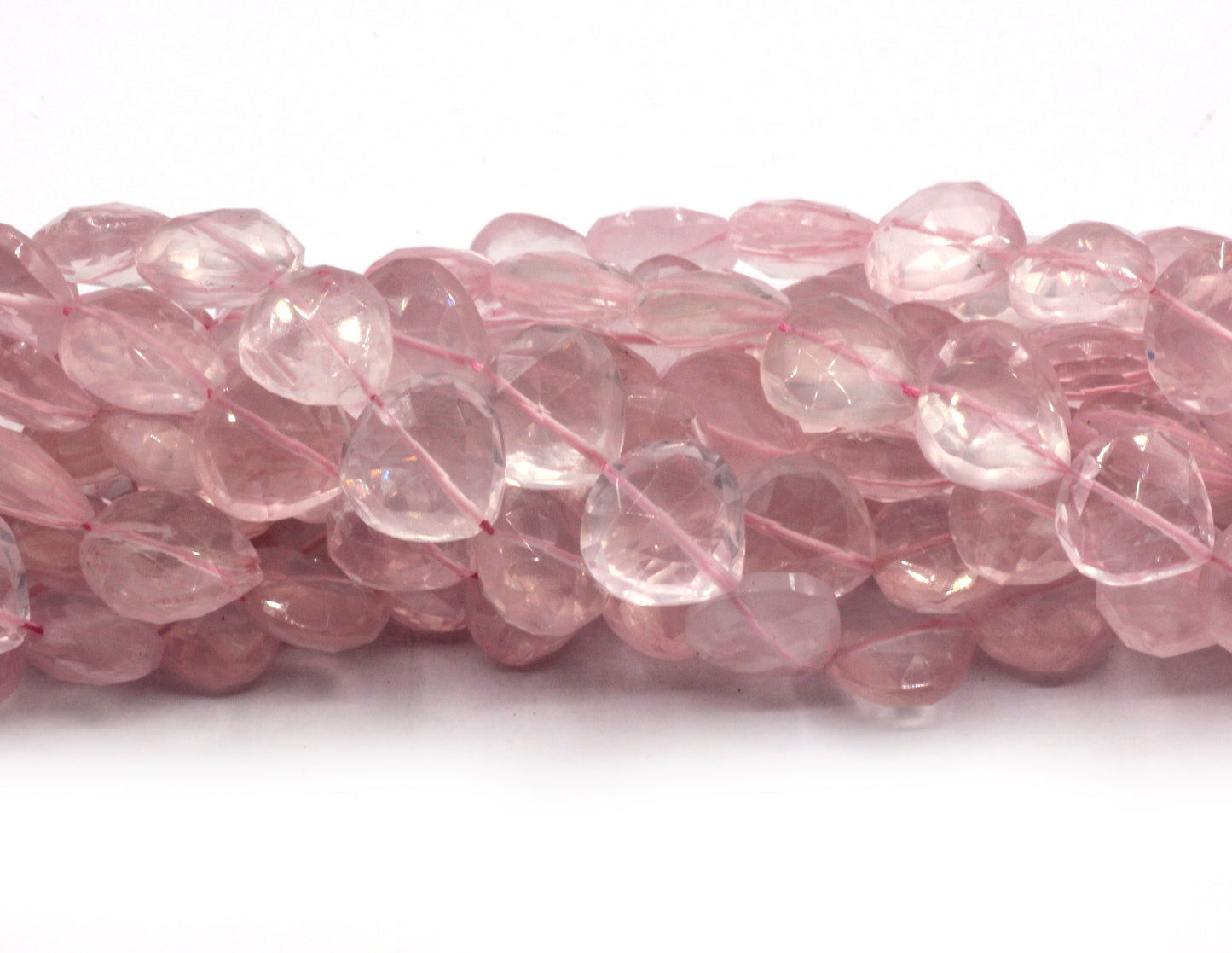 Quartz, Rose Quartz Faceted Beads,