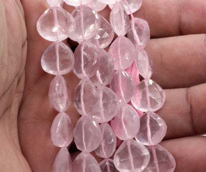 Quartz, Rose Quartz Faceted Beads,