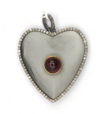 Heart Pave Diamond Pendant