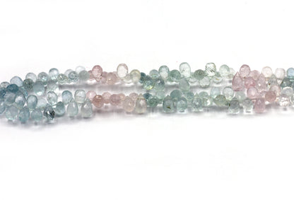 Aquamarine faceted Drop Beads, Size 7x5 mm