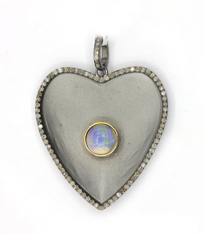 Heart Pave Diamond Pendant