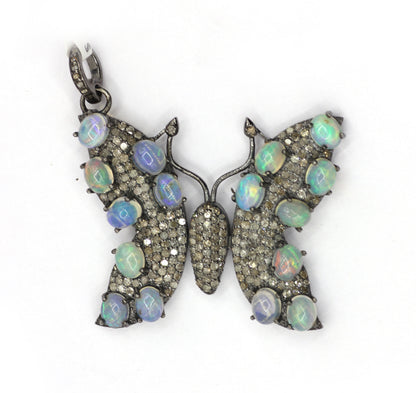 Butterfly Pave Diamond Pendant