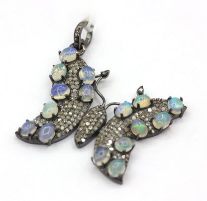 Butterfly Pave Diamond Pendant