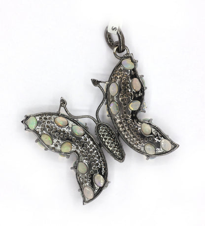 Butterfly Pave Diamond Pendant
