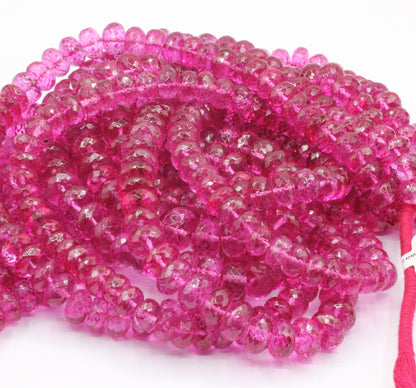Topaz, Pink Topaz Faceted Beads, Size 9 mm, Natural Topaz Gemstone Beads, Dyed Coated Color ( Color Stable, not Bleeding)
