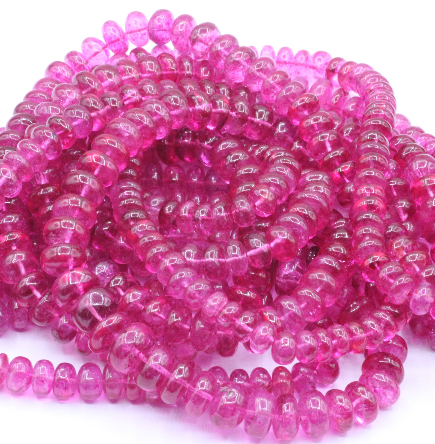 Topaz, Pink Topaz Smooth Beads, Topaz Gemstone Beads, Dyed Coated Color