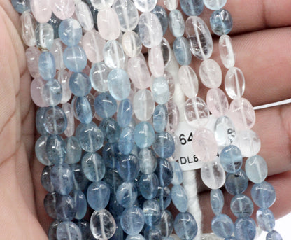 Aquamarine Smooth Oval Beads, Natural Natural
