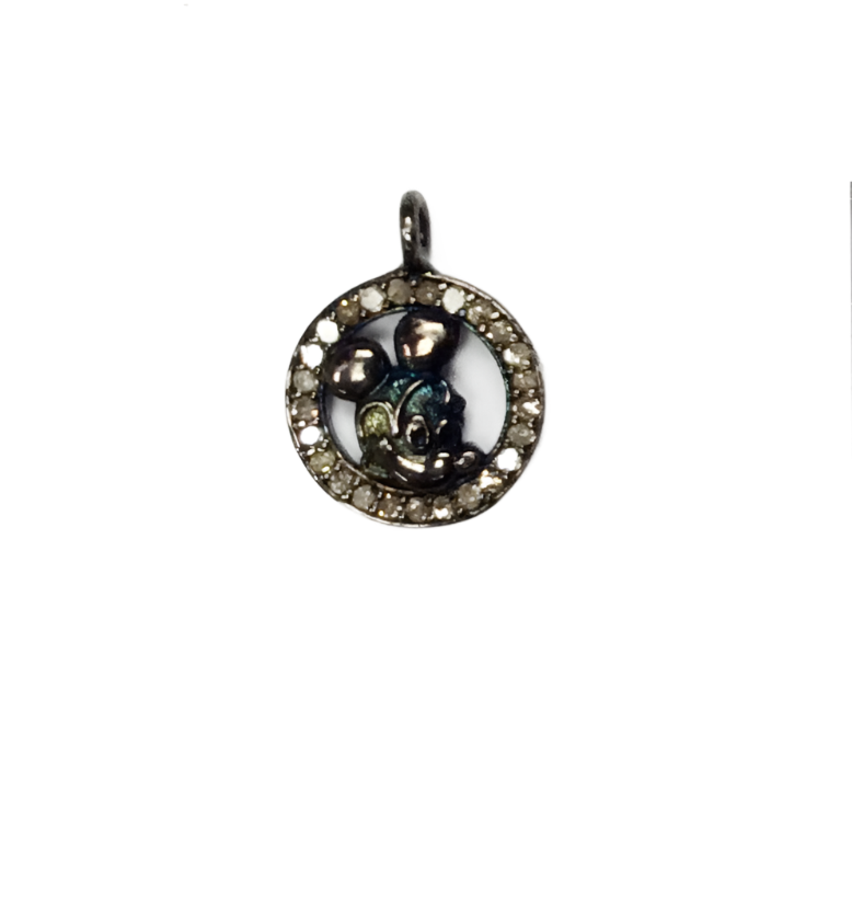 Mickey Mouse Pave Diamond Charm