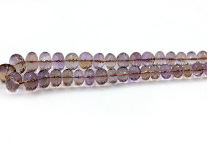 Ametrine Faceted Beads, Size 10 to 11 mm
