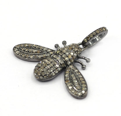 Bee Pave Diamond Pendant
