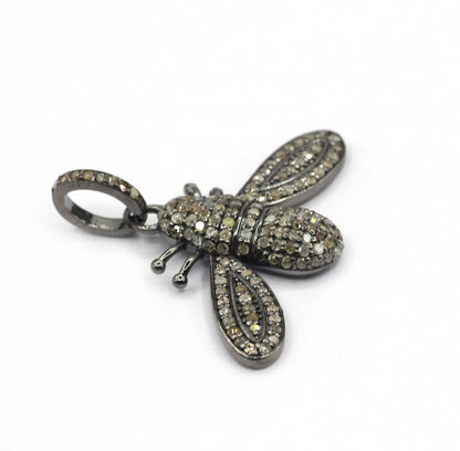 Bee Pave Diamond Pendant