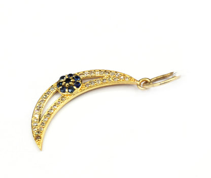 Moon 14k Solid Gold Diamond Pendants.