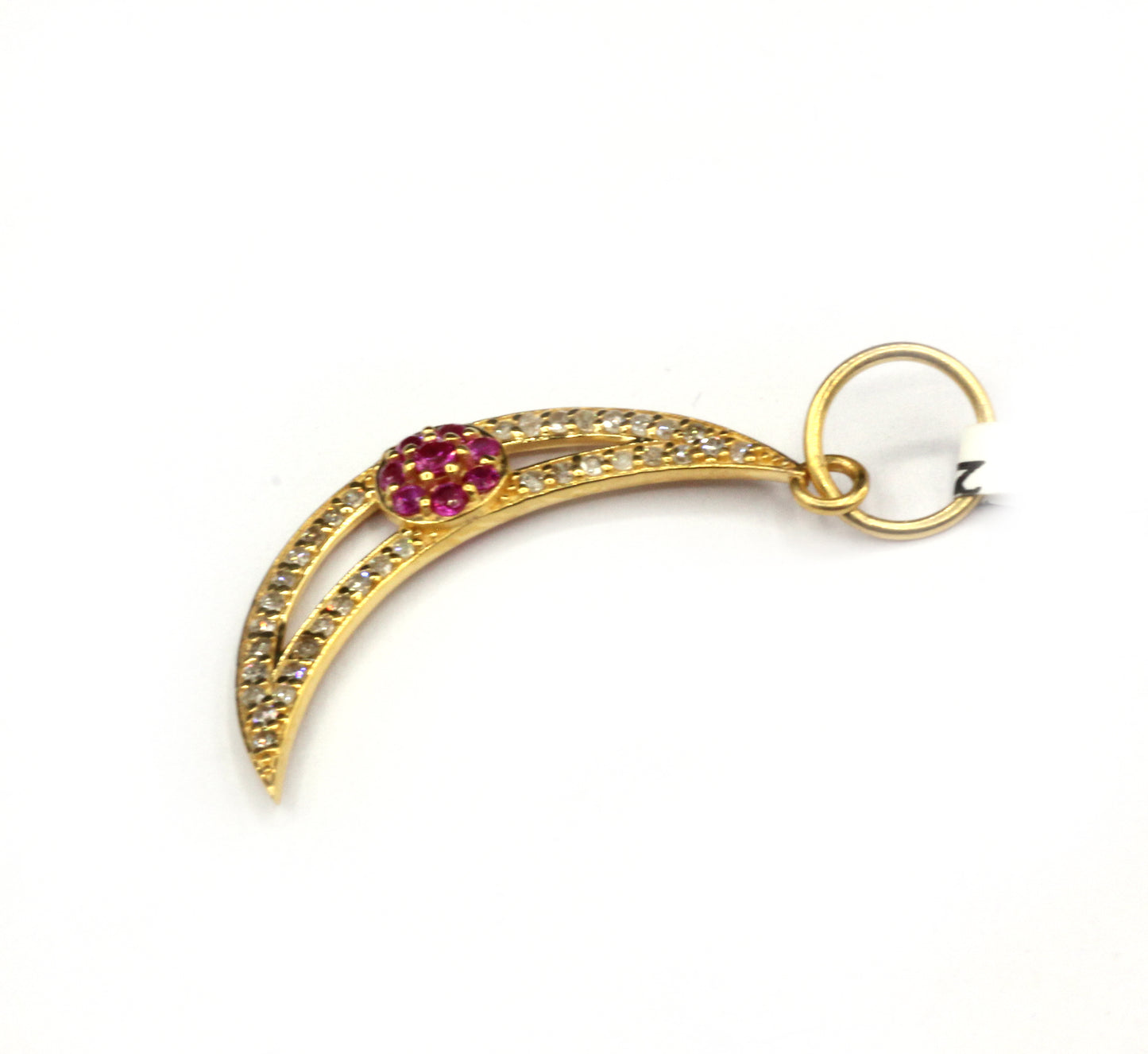 Moon 14k Solid Gold Diamond Pendants.