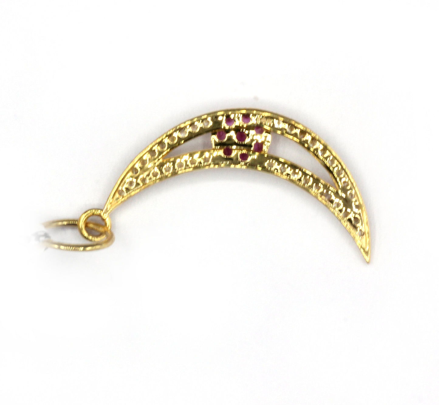 Moon 14k Solid Gold Diamond Pendants.