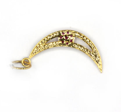 Moon 14k Solid Gold Diamond Pendants.