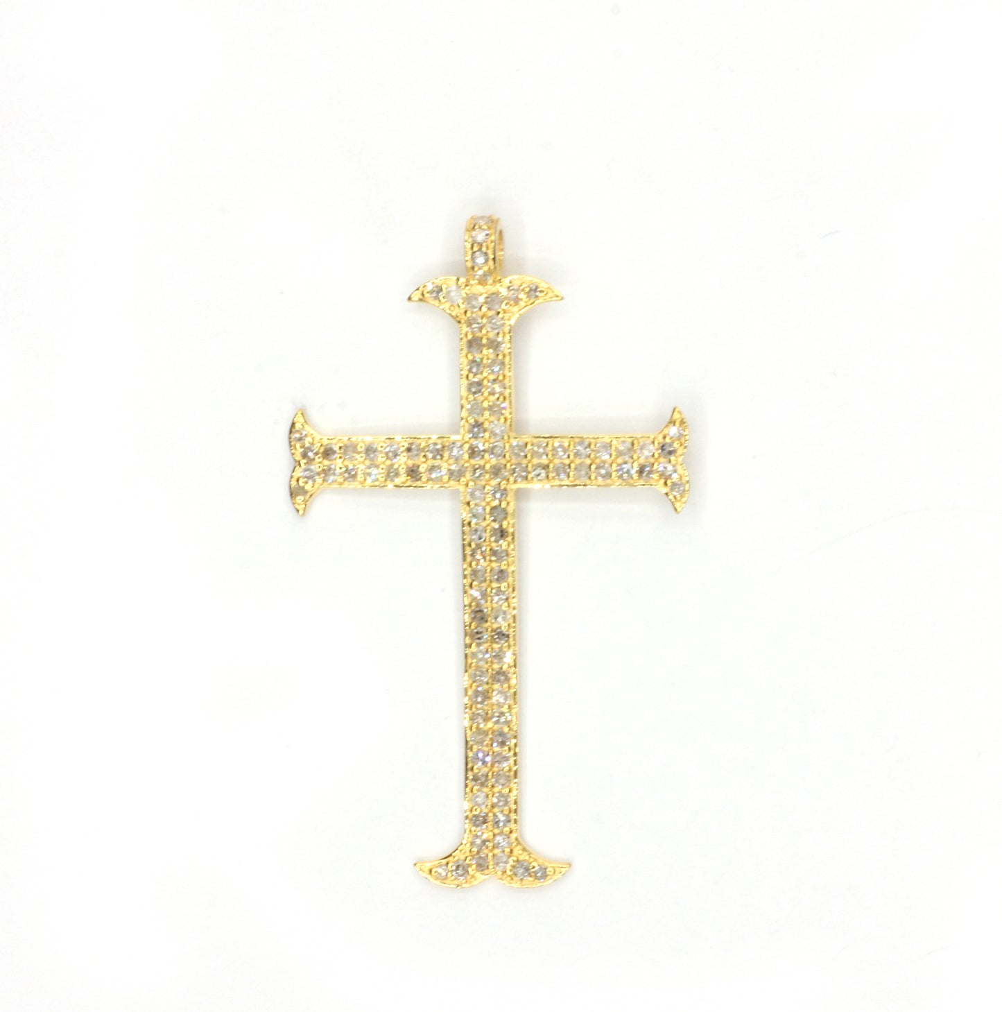 Cross 14k Solid Gold Diamond Pendants.