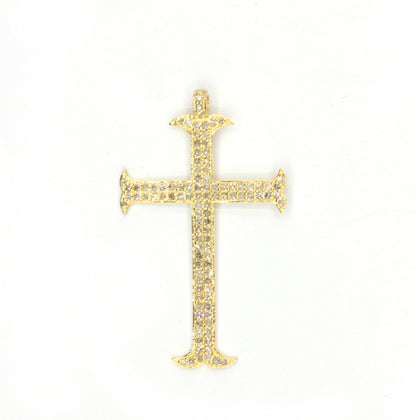 Cross 14k Solid Gold Diamond Pendants.