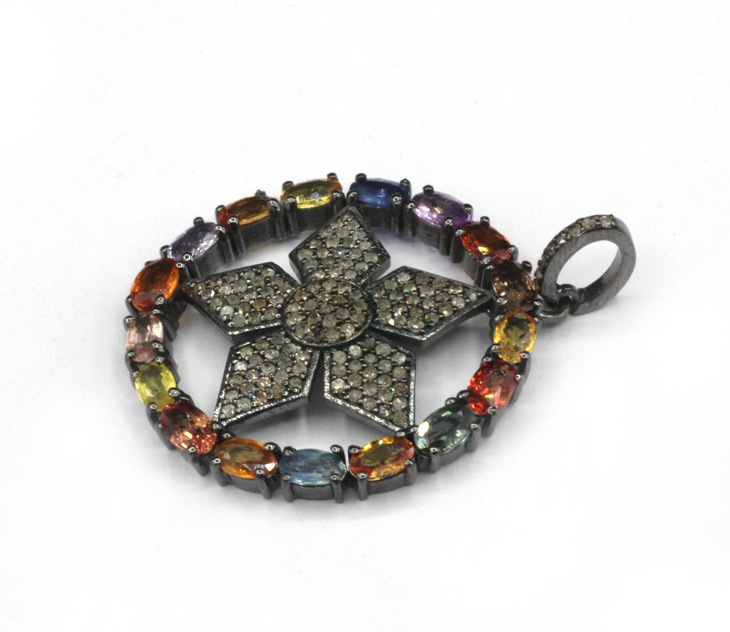 Star Pave Diamond Pendant