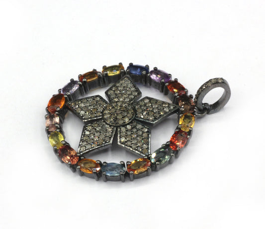 Star Pave Diamond Pendant