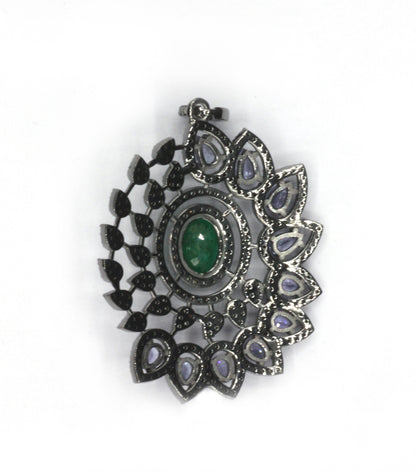 Silver Pave Diamond Pendant