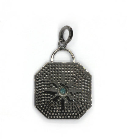 Hexagon Pave Diamond Pendant