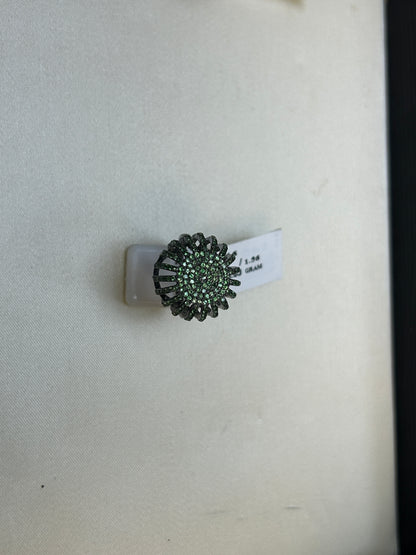 Diamond Basket Shape Diamond Ring, Pave Diamond Ring