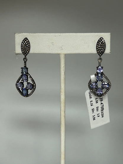 Designer Diamond Earring with Gemstones