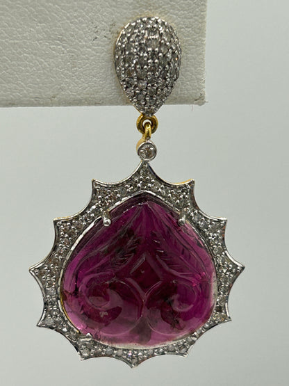 14k Solid Gold Diamond Earring