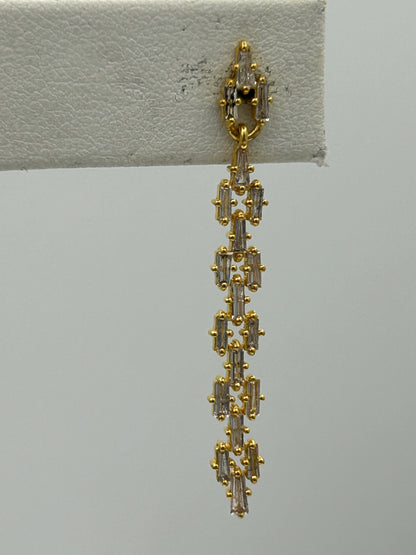 14k Solid Gold Diamond Earring