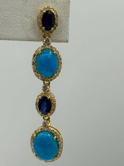 14k Solid Gold Diamond Earring.14k Solid Gold Diamond Earring..