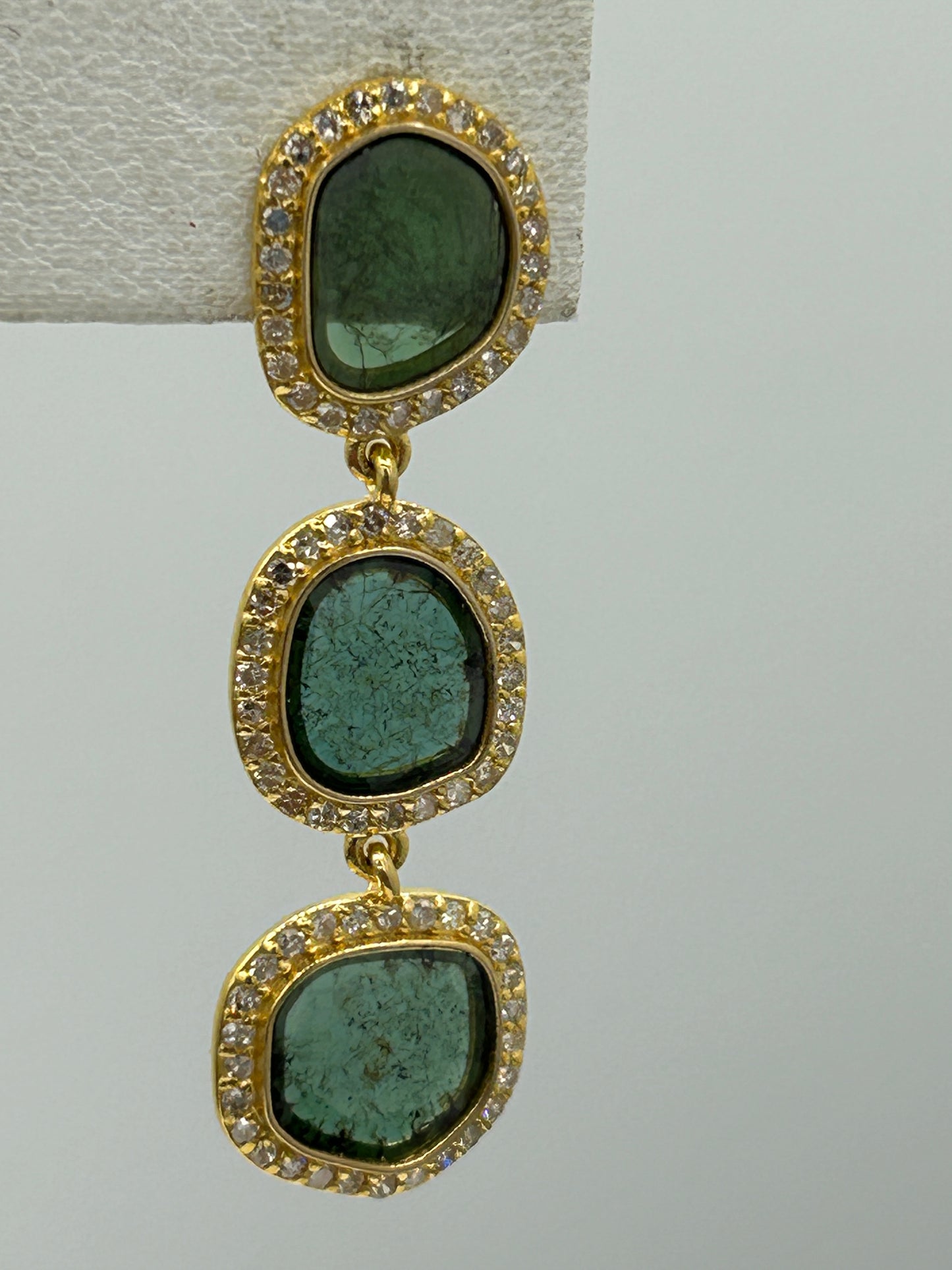 14k Solid Gold Diamond Earring