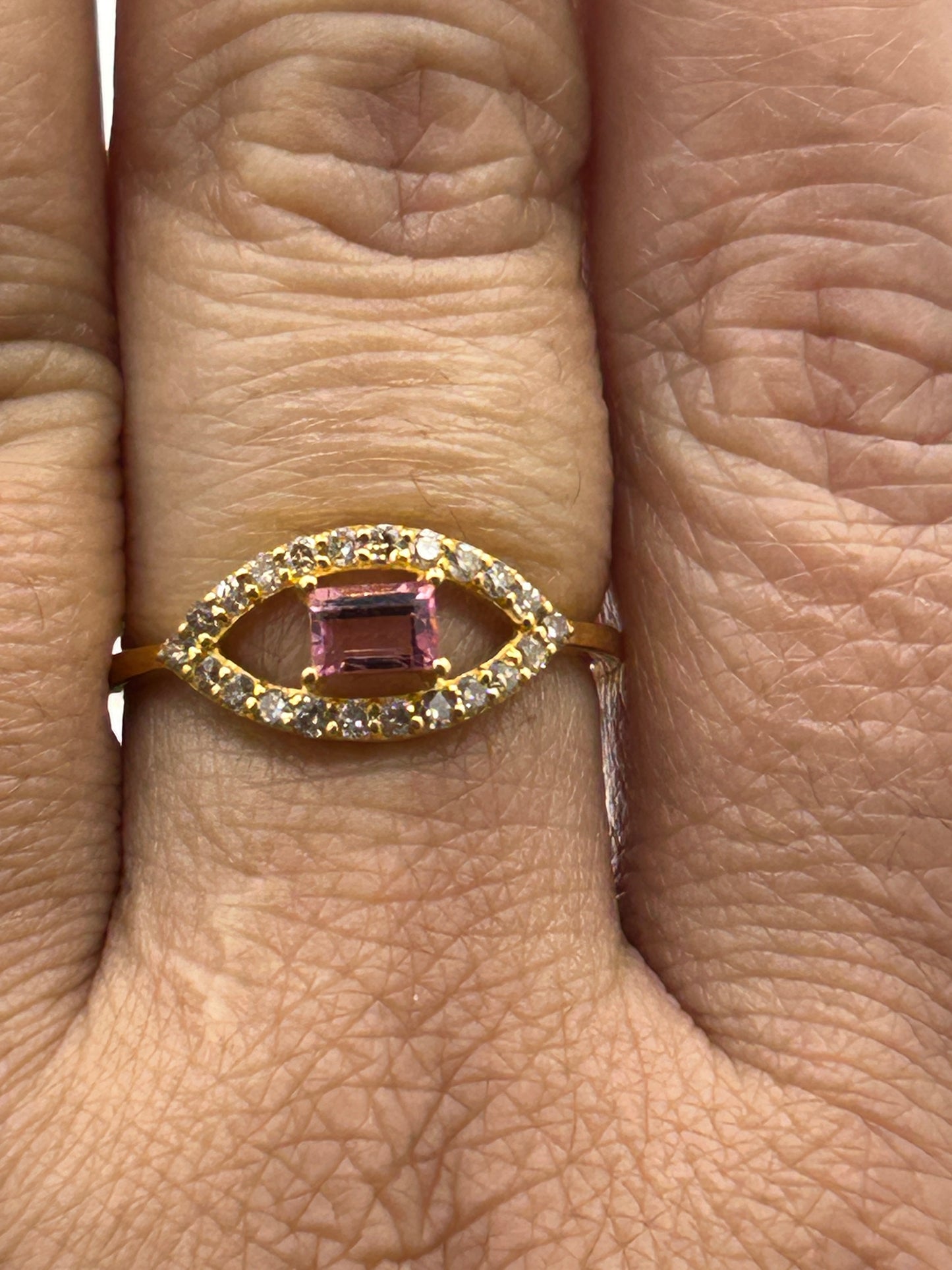 Evil Eye 14k Solid Gold Diamond Rings..