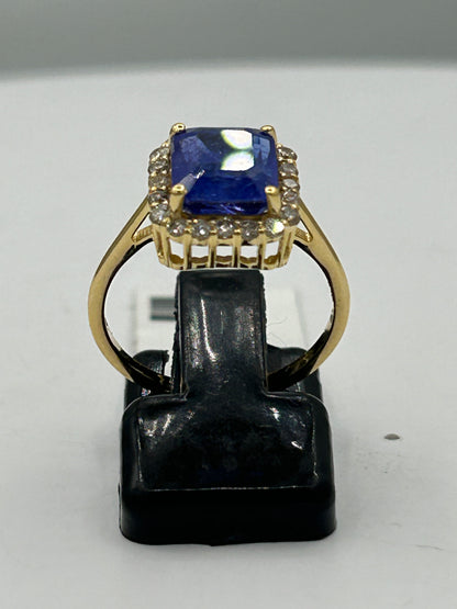 Tanzanite 14k Solid Gold Diamond Rings