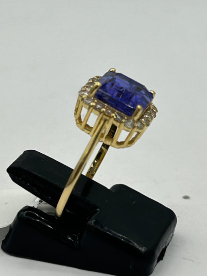Tanzanite 14k Solid Gold Diamond Rings