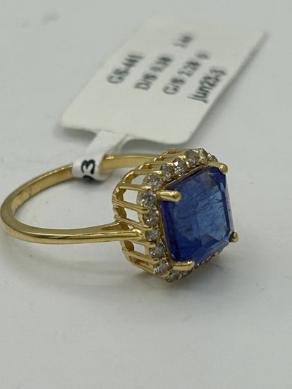 Tanzanite 14k Solid Gold Diamond Rings