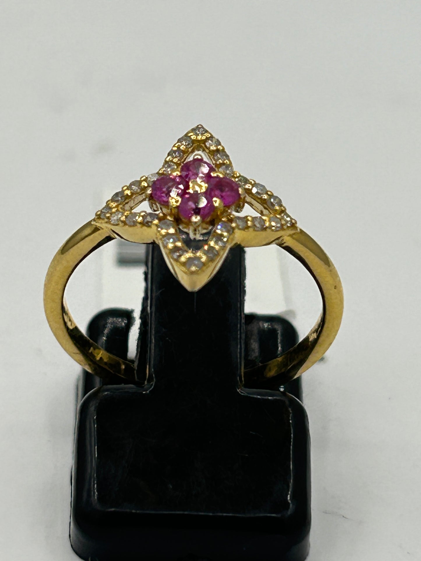 Ruby 14k Solid Gold Diamond Rings..