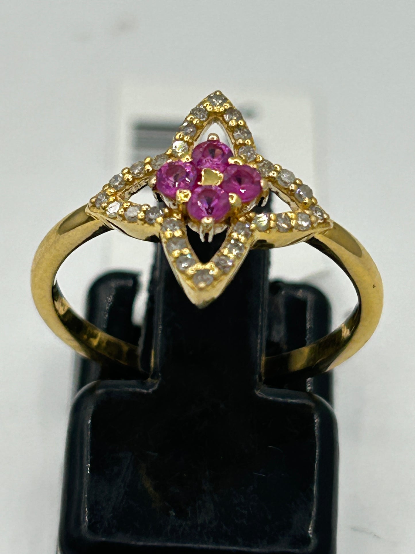 Ruby 14k Solid Gold Diamond Rings..