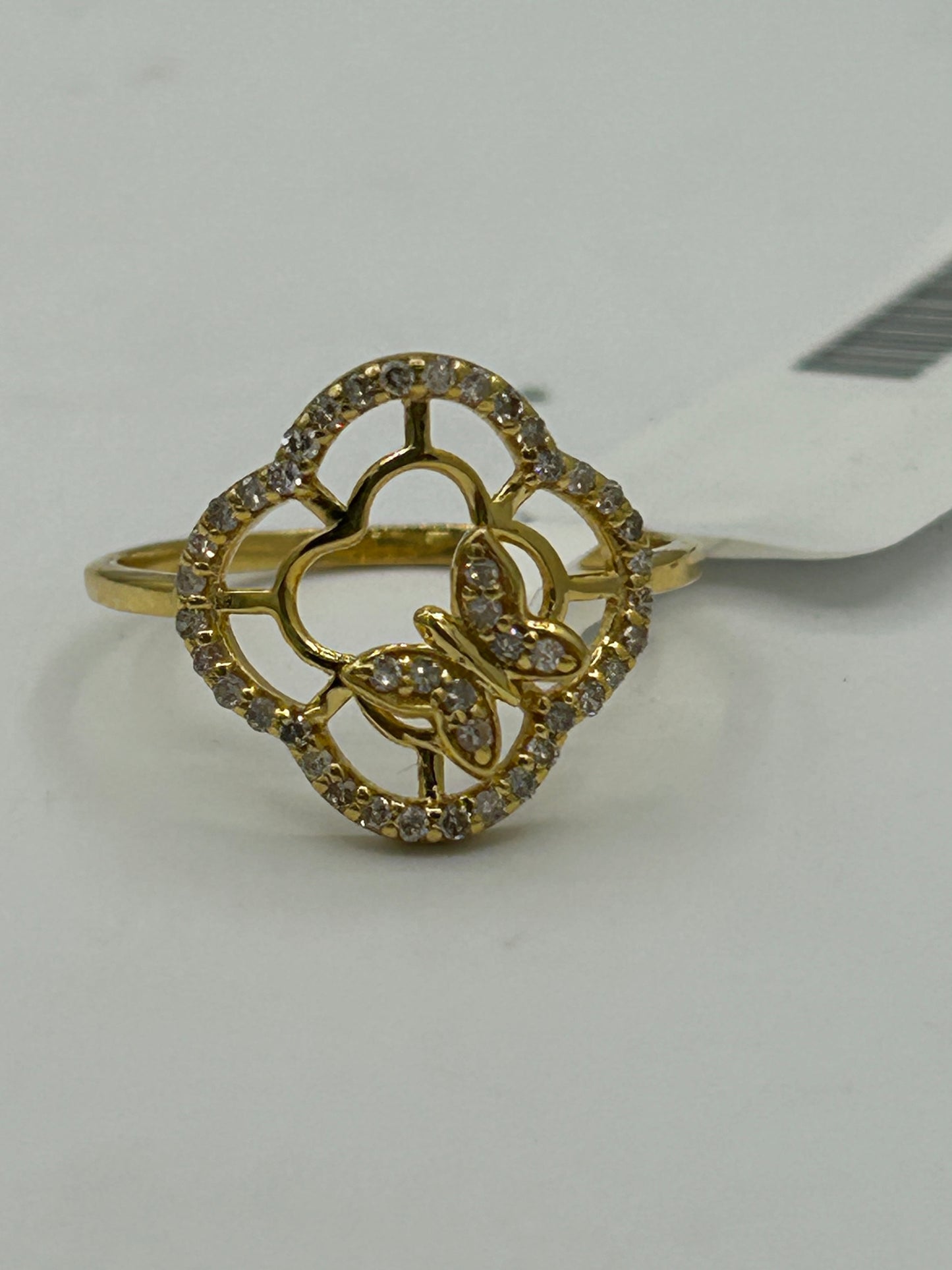 Butterfly 14k Solid Gold Diamond Rings..