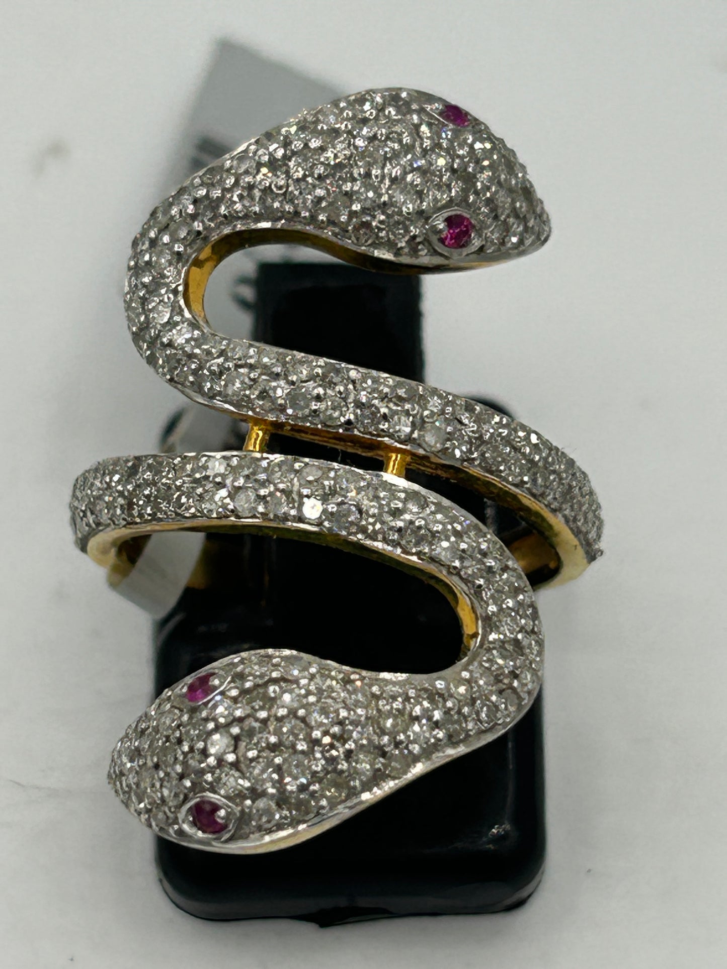 14k Solid Gold Snake Diamond Rings