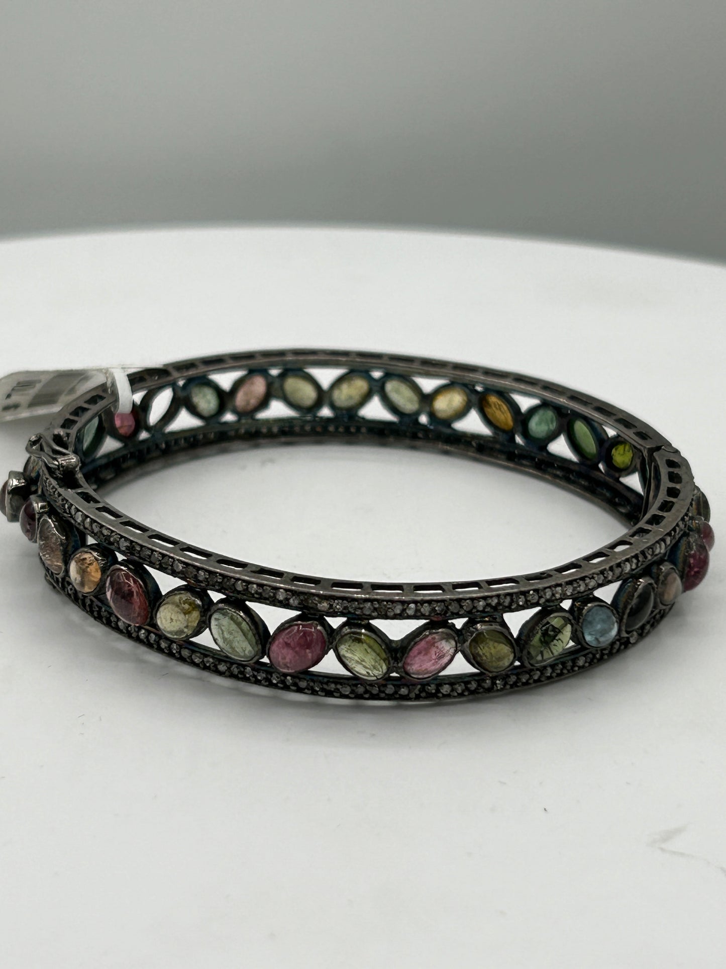 Tourmaline Diamond Bangle